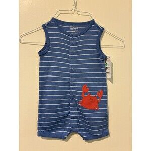 NWT Carter's Child of Mine Blue Crab Romper - 12M